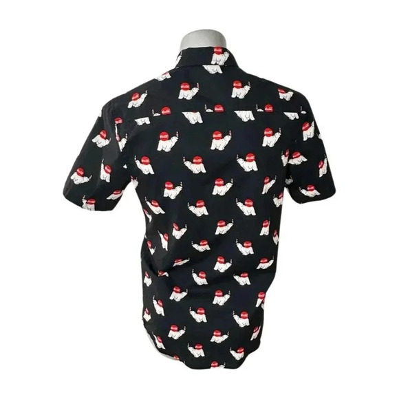 Coca-Cola Shirt Men Size S Black Red White Coke Logo  Polar Bear Cotton - Picture 2 of 6